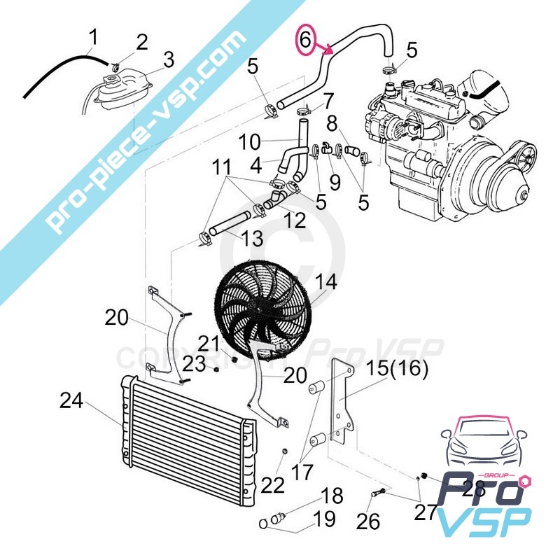 Upper hose