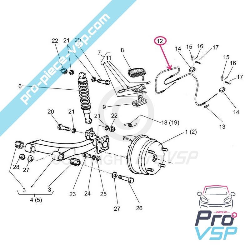 Hand brake cable