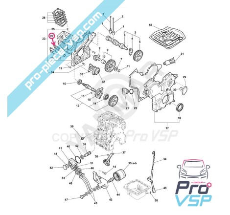 Carter cover gasket