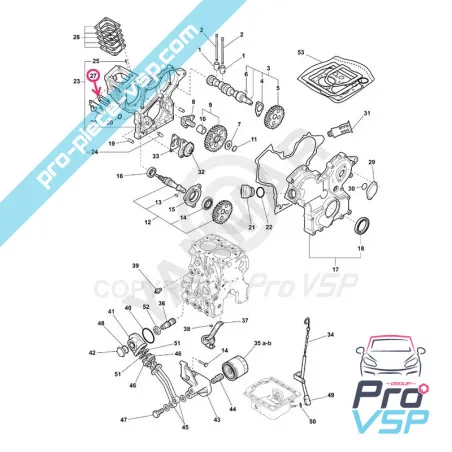 Junta de cubierta de carter