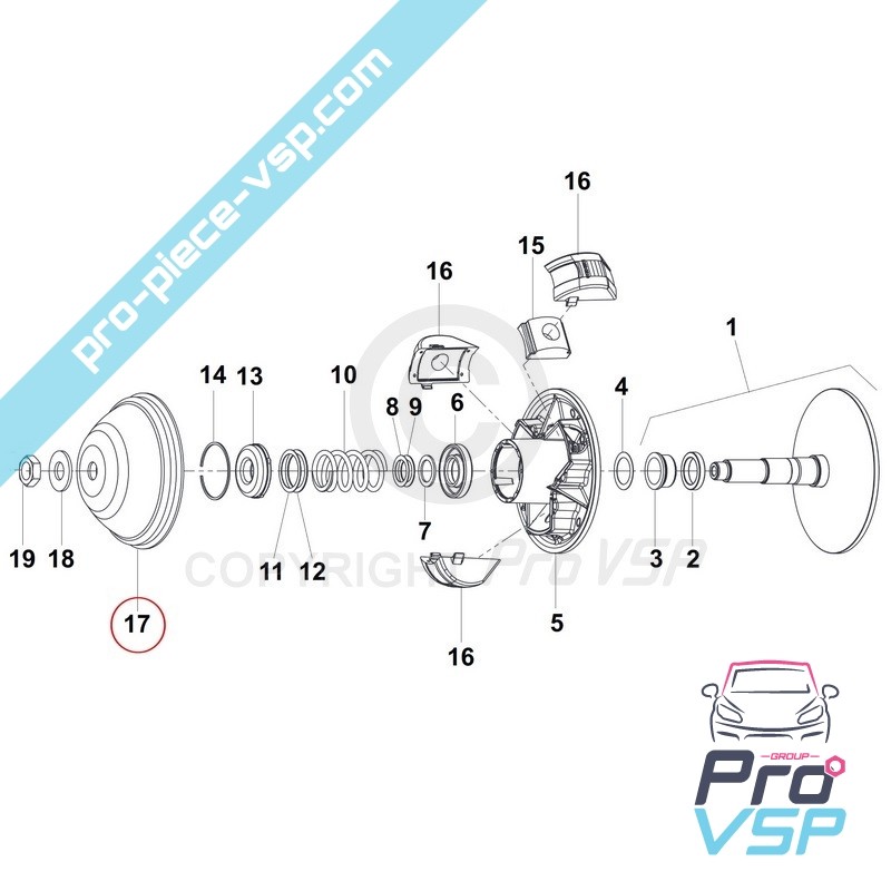 Cloche de variateur moteur