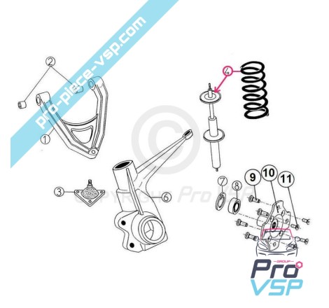 Front shock absorber