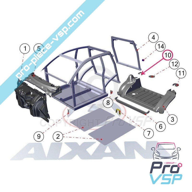 Support Sealing Right Rear Platform