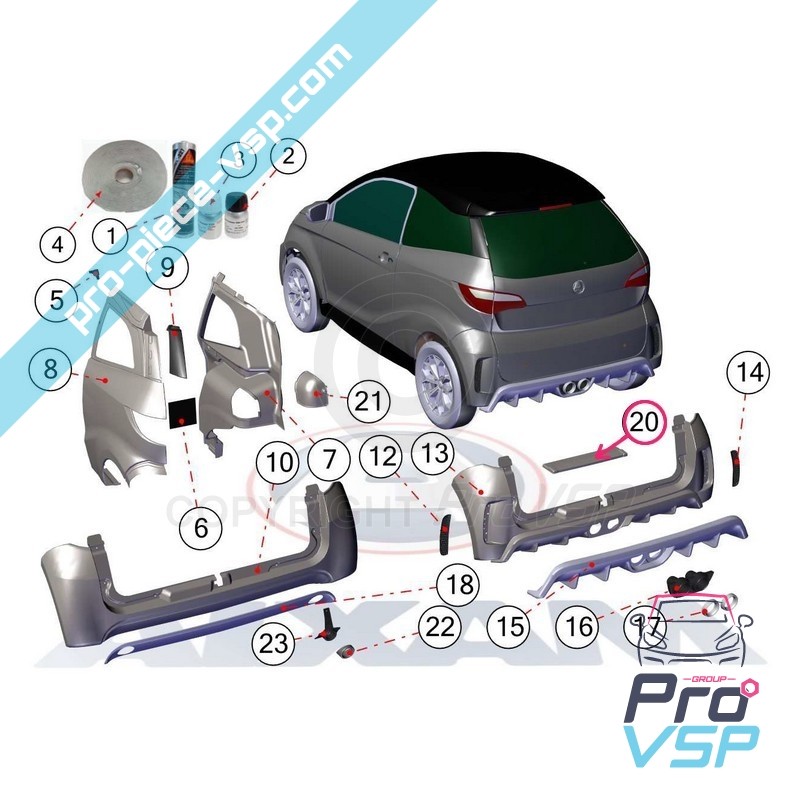 Rear bumper closure