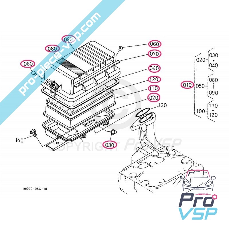 Complete air filter box