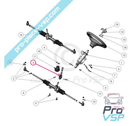 Cardan of steering column