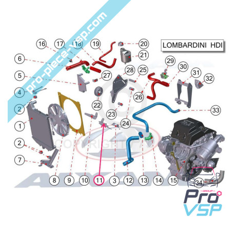 Soporte frontal izquierdo del motor