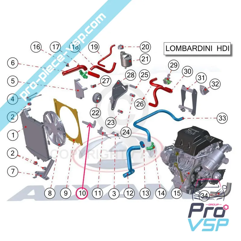Support moteur avant droit Support moteur avant droit
