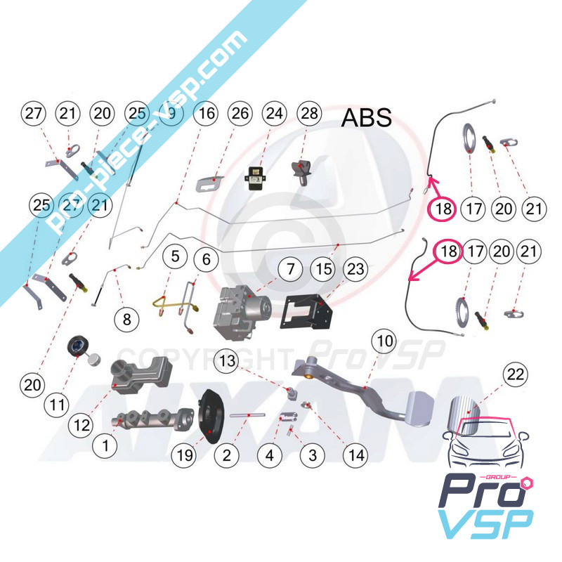 Rear brake hose