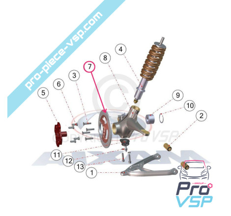 Front brake disc