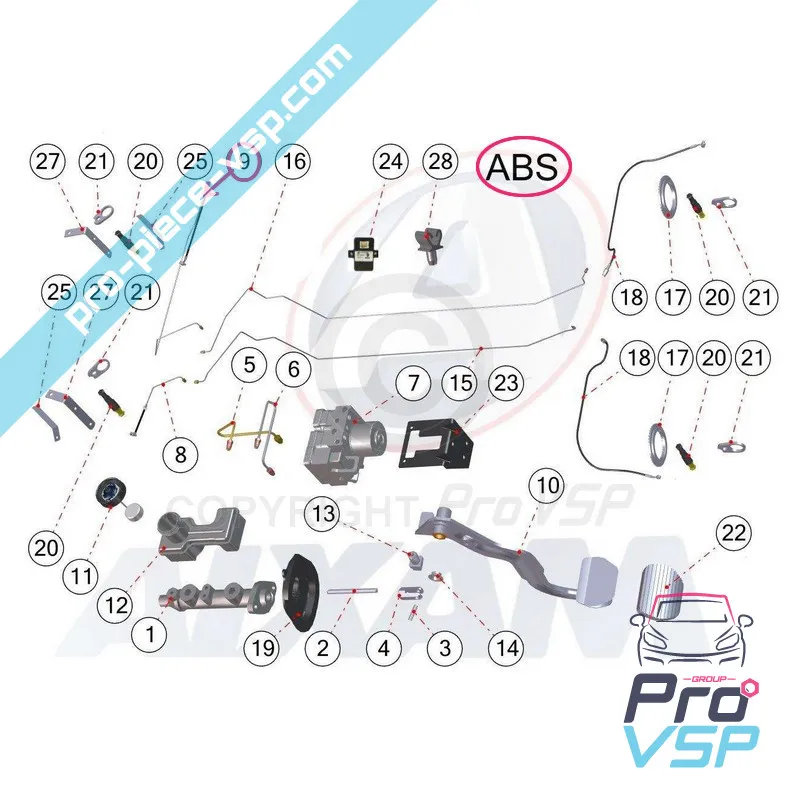 Front brake flexible right Front brake flexible right