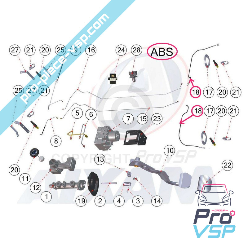 Rear brake hose