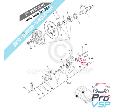 Right rear brake bracket lever