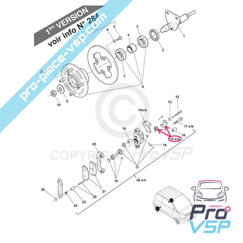 Right rear brake bracket lever