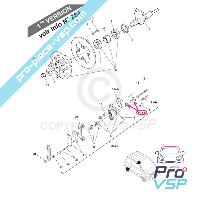 Right rear brake bracket lever