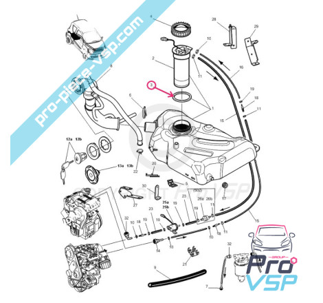 Fuel gauge gasket
