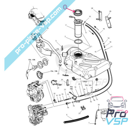 Dado calibro carburante