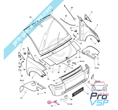 Lower fixing of front bumper