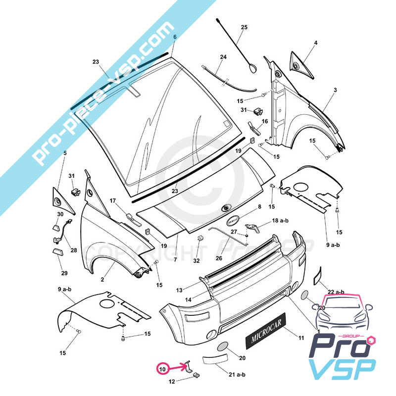 Lower fixing of front bumper