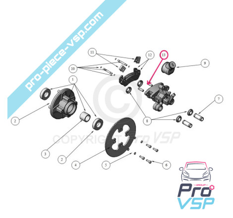 Rear brake caliper screws