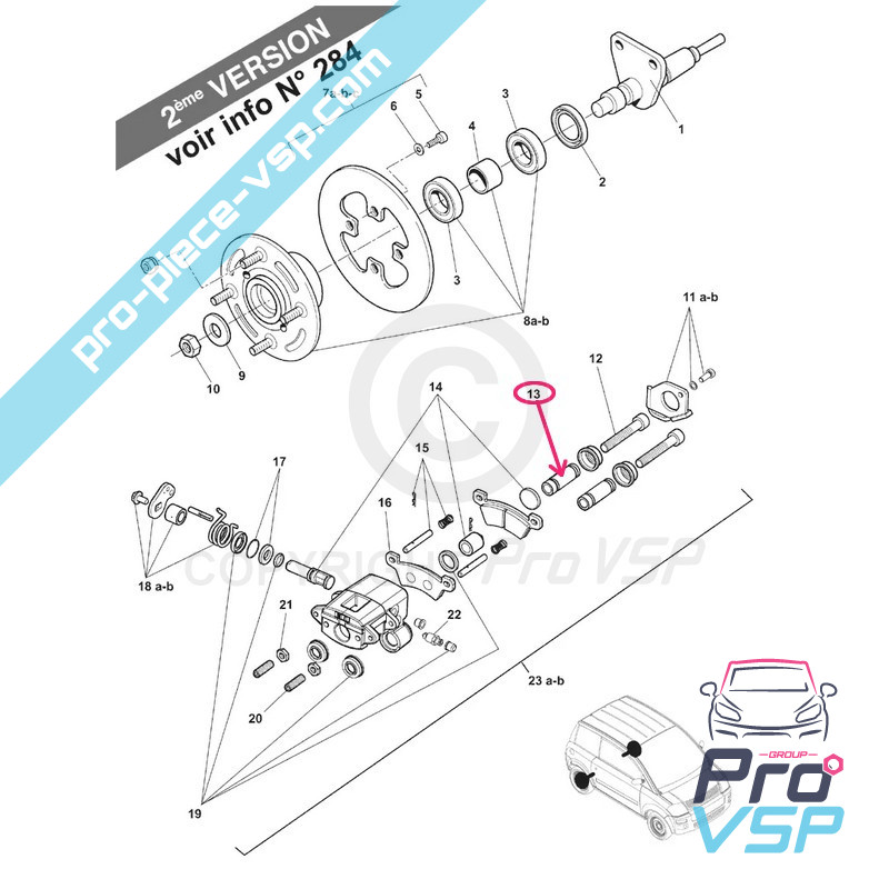 Rear brake caliper