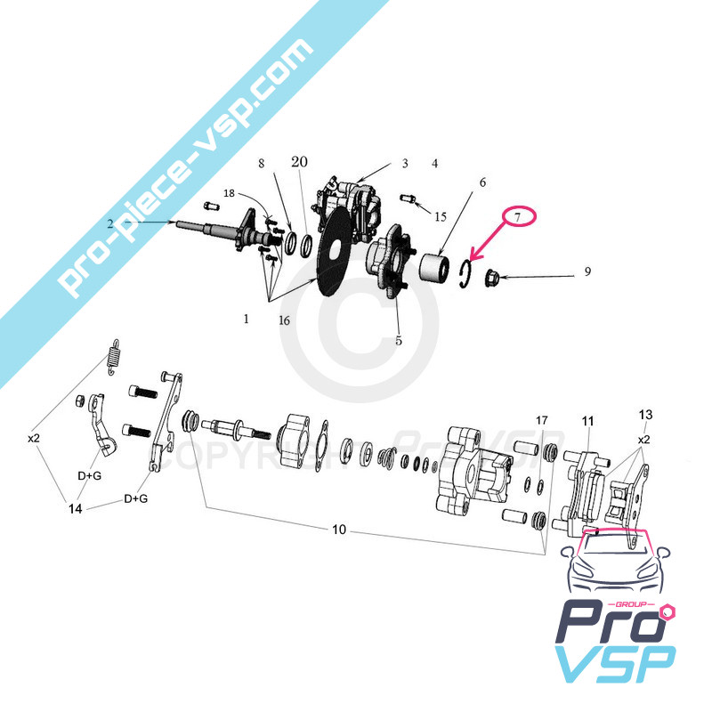 Left hub carrier