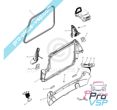 Rear shock support