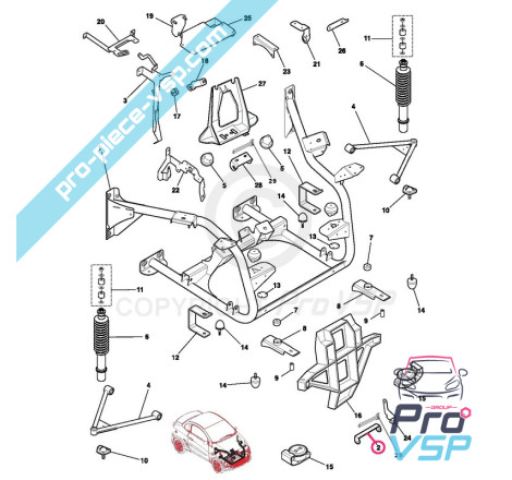 Soporte del motor frontal