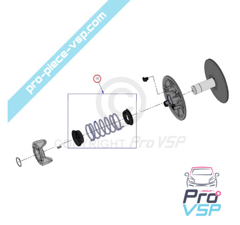 Kit spring box drive ring