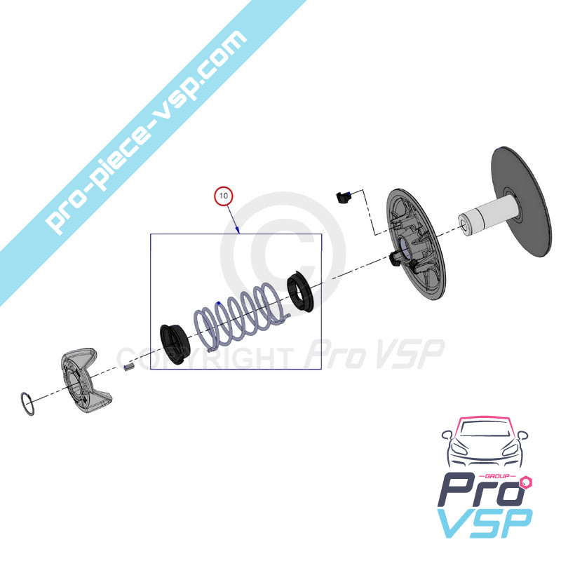 Kit spring box drive ring