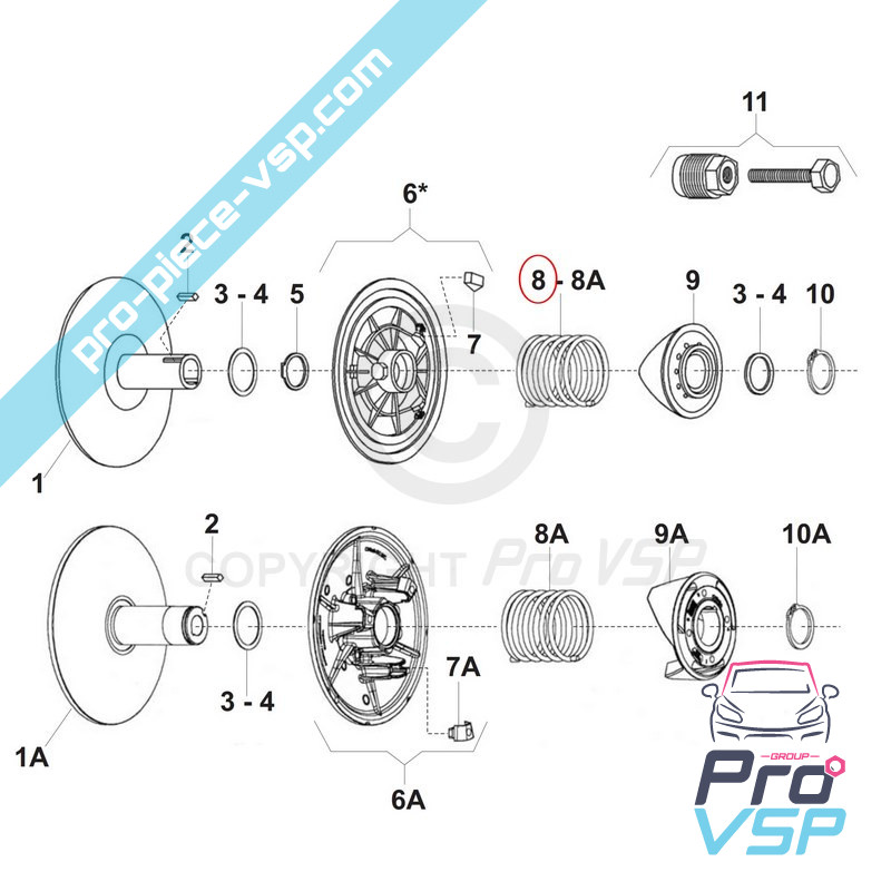 Blue box variator spring