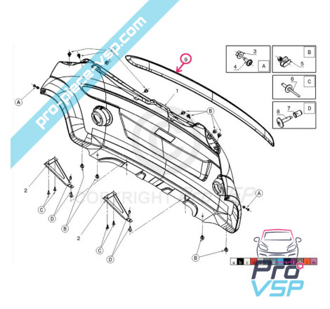 Rear bumper baguette
