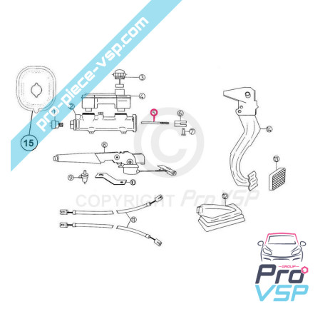 Master cylinder thrust rod