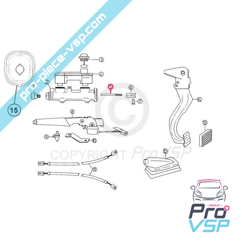 Master cylinder thrust rod