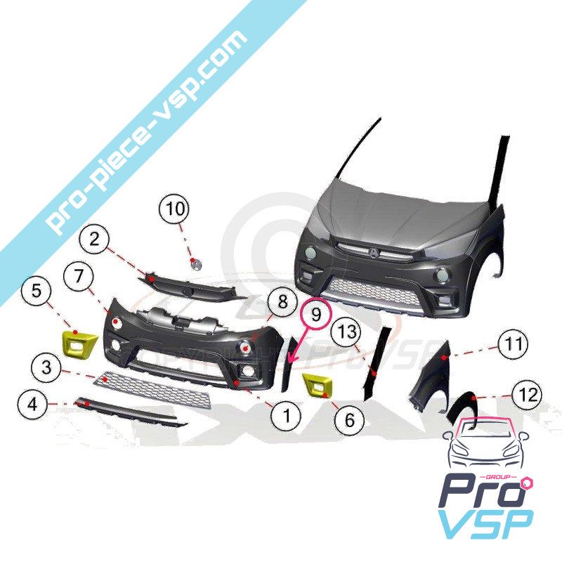 Front Extension Left Bumper