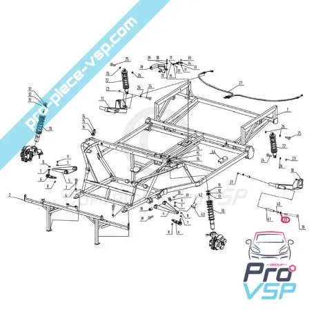 Lavadora de alas de brazo trasero