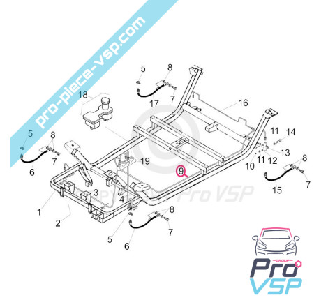 Central brake pipe