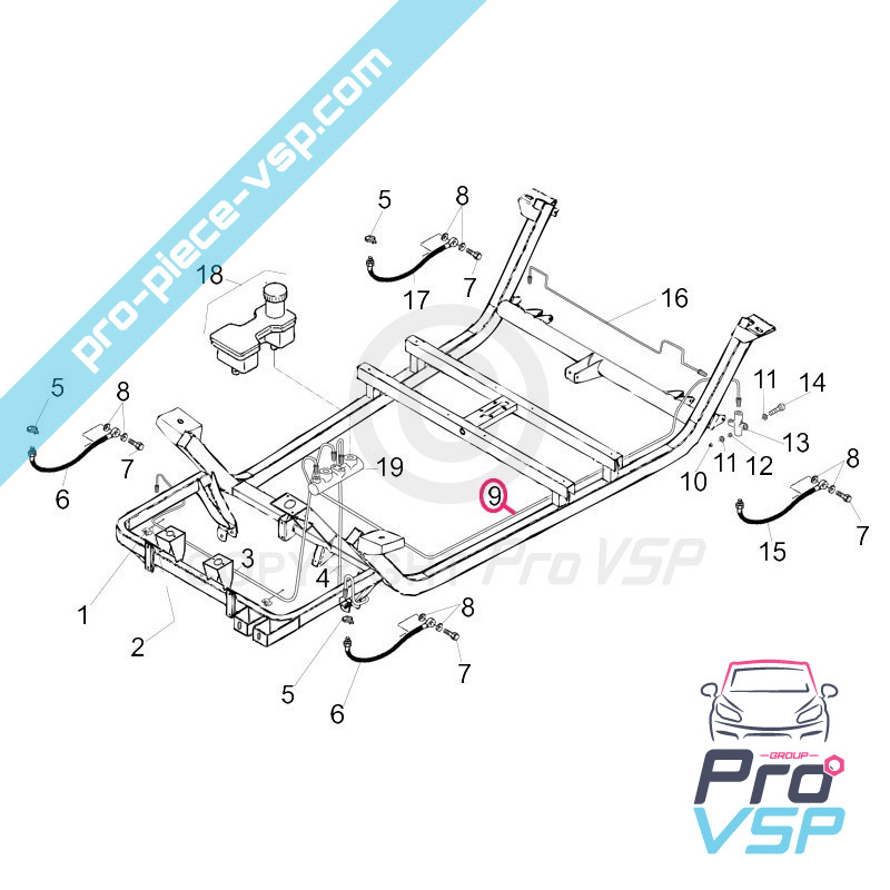 Central brake pipe