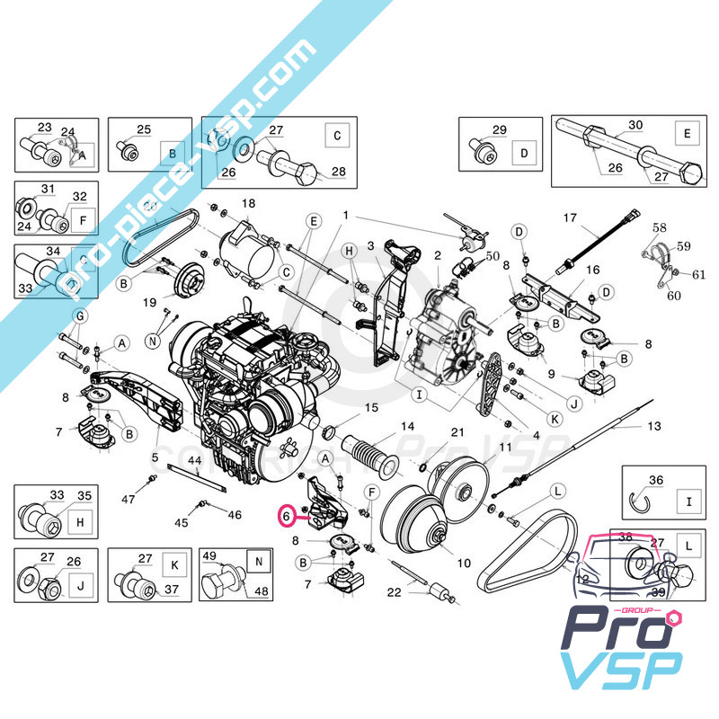 Front left engine mount