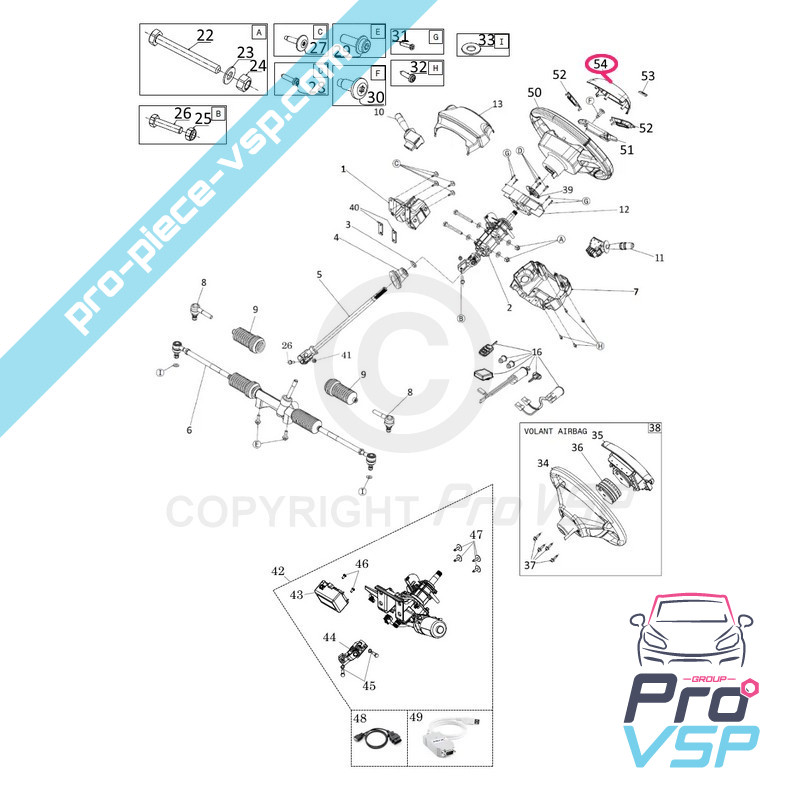 Steering wheel center