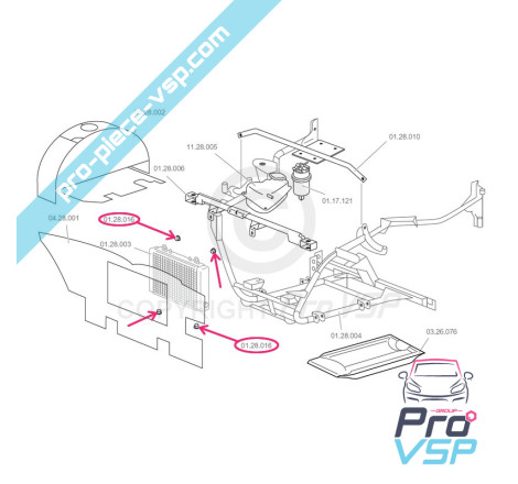 Bloc de radiator silențios