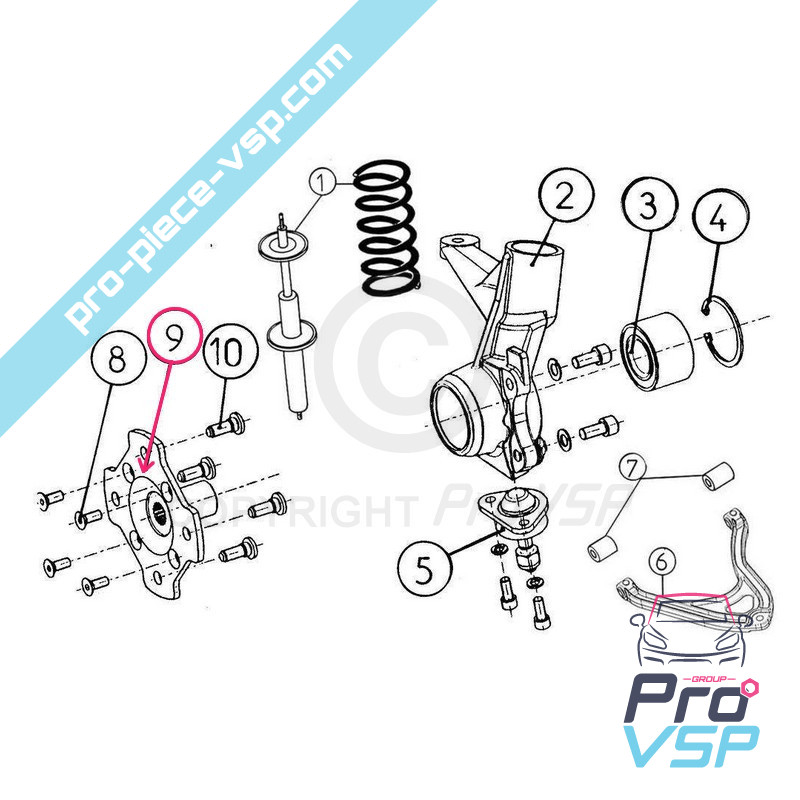 Front wheel hub