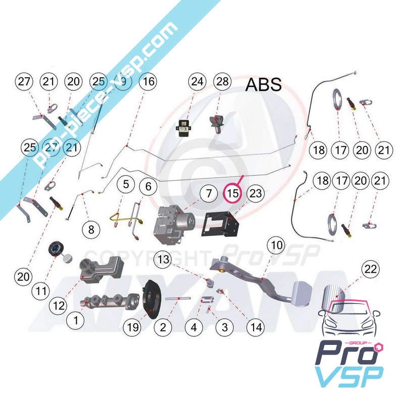 Left rear brake hose