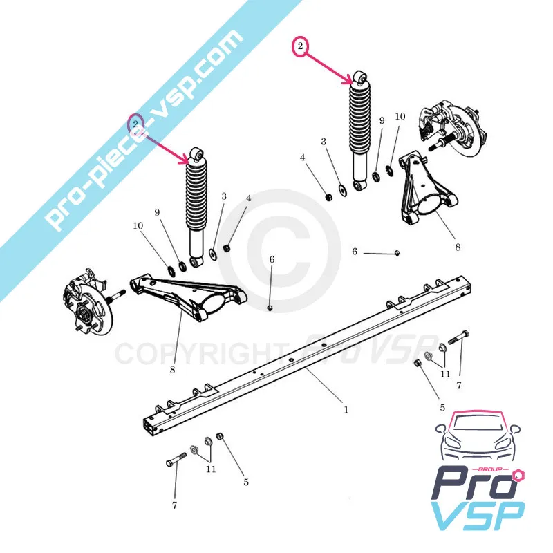 Rear shock absorber Rear shock absorber