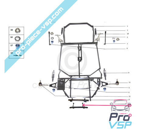 Front engine support