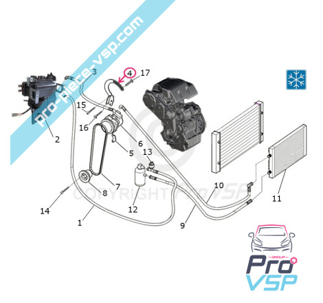 Air conditioning compressor support