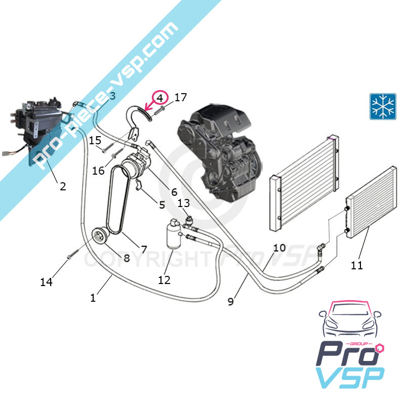 Air conditioning compressor support