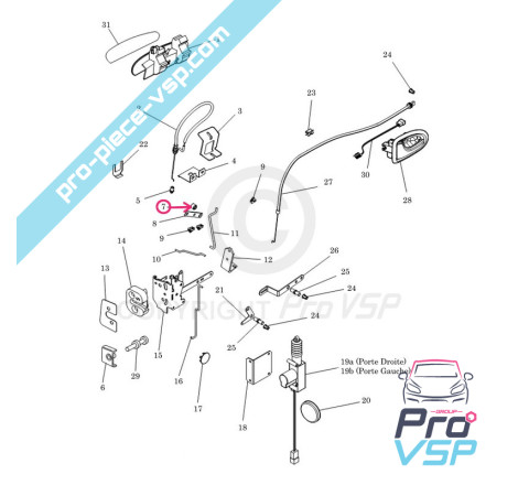 Door opening pivot spacer