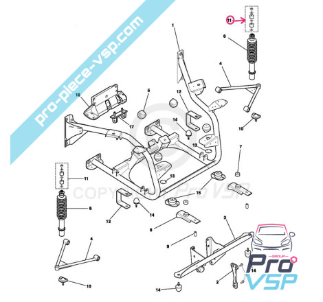 Silent front damper block