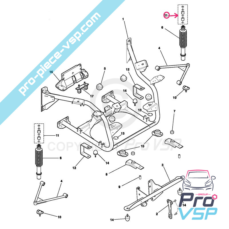 Silent front damper block